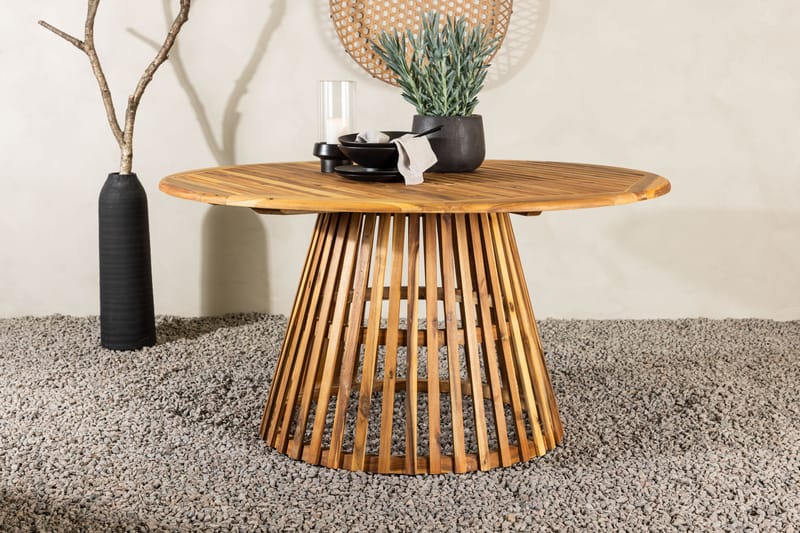 Lakenview Rundt Spisebord Udendørs 150 cm - Natur - Havemøbler - Havebord - Spisebord & havebord