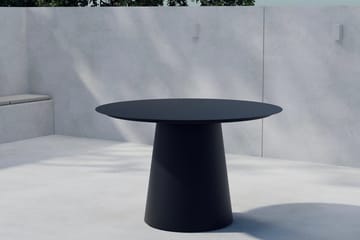 Lanzo rundt spisebord 120 cm udendørs - Sort - Havemøbler - Havebord - Spisebord & havebord