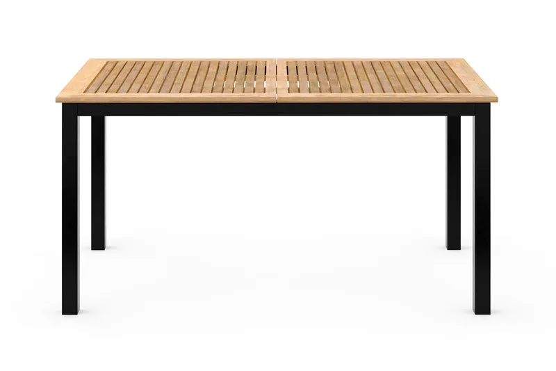 Las Vegas Udtræksbord 152-210x90 cm - Sort/Teak - Havemøbler - Havebord - Spisebord & havebord