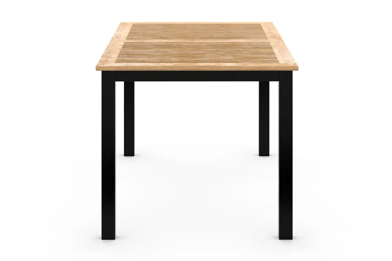 Las Vegas Udtræksbord 152-210x90 cm - Sort/Teak - Havemøbler - Havebord - Spisebord & havebord