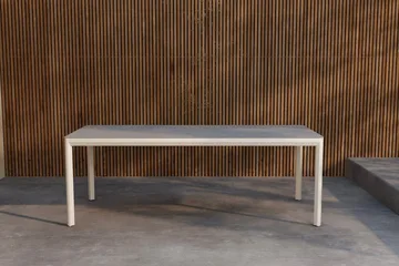 Lino rektangulært spisebord 220 cm udendørs - Beige - Havemøbler - Havebord - Spisebord & havebord