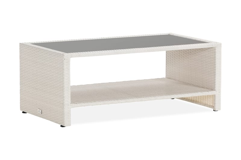 Bahamas Bord med Hylde 113x58 cm - Hvid - Loungeborde & Sofaborde udendørs - Altanborde