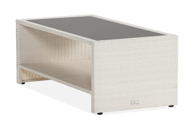 Bahamas Bord med Hylde 113x58 cm - Hvid - Havemøbler - Havebord - Loungeborde & Sofaborde udendørs