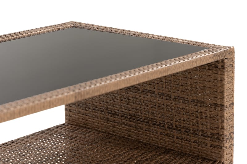 Bahamas Bord med Hylde 113x58 cm - Sand - Havemøbler - Havebord - Loungeborde & Sofaborde udendørs