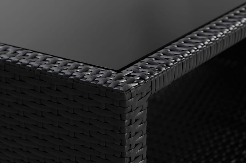 Bahamas Bord med Hylde 113x58 cm - Sort - Havemøbler - Havebord - Loungeborde & Sofaborde udendørs