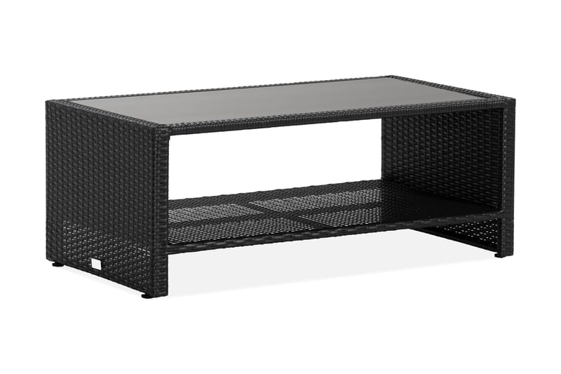 Bahamas Bord med Hylde 113x58 cm - Sort - Havemøbler - Havebord - Loungeborde & Sofaborde udendørs