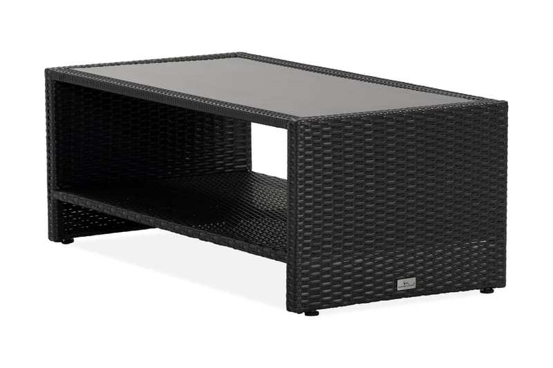 Bahamas Bord med Hylde 113x58 cm - Sort - Havemøbler - Havebord - Loungeborde & Sofaborde udendørs