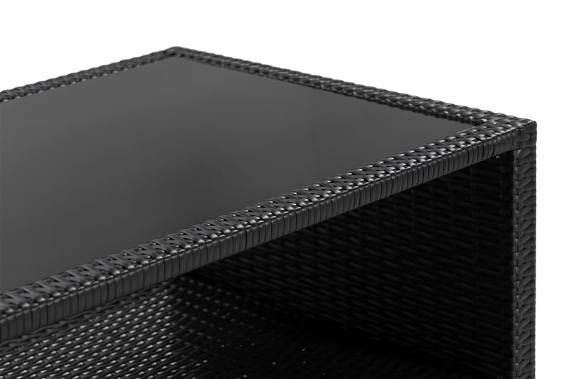 Bahamas Bord med Hylde 113x58 cm - Sort - Havemøbler - Havebord - Loungeborde & Sofaborde udendørs