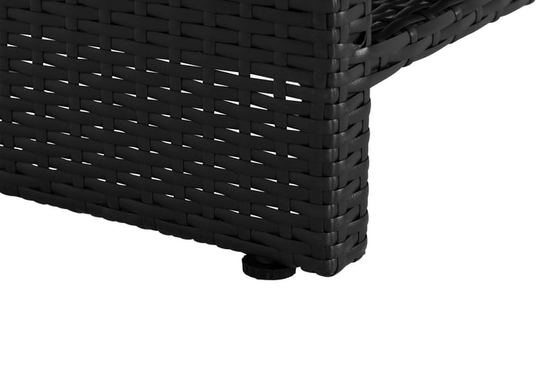 Bahamas Bord med Hylde 113x58 cm - Sort - Havemøbler - Havebord - Loungeborde & Sofaborde udendørs