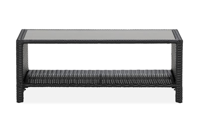Bahamas Bord med Hylde 113x58 cm - Sort - Havemøbler - Havebord - Loungeborde & Sofaborde udendørs