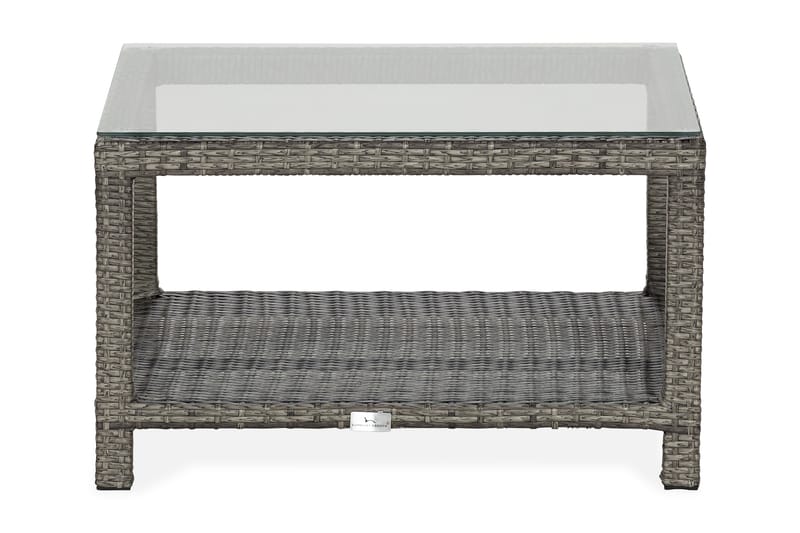 Bahamas Bord med Hylde 75x75 cm - Grå - Havemøbler - Havebord - Loungeborde & Sofaborde udendørs