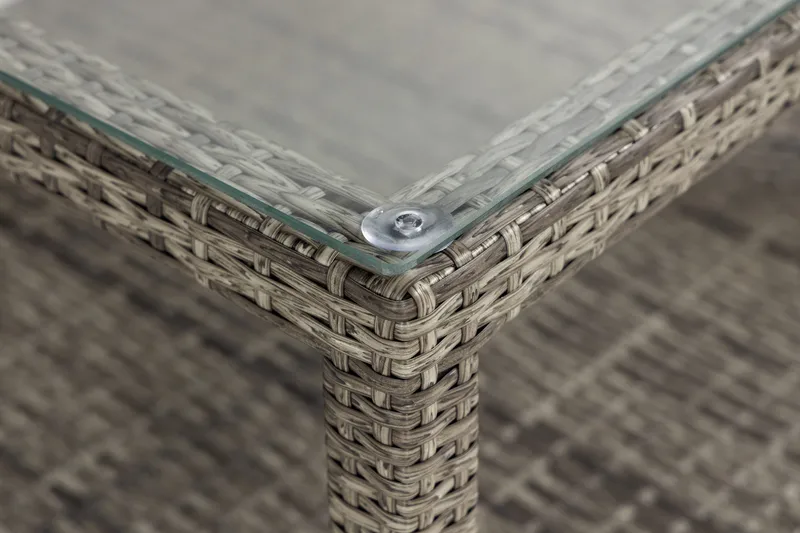 Bahamas Bord med Hylde 75x75 cm - Grå - Havemøbler - Havebord - Loungeborde & Sofaborde udendørs