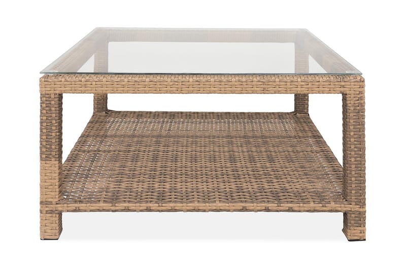 Bahamas Bord med Hylde 75x75 cm - Sand - Loungeborde & Sofaborde udendørs - Altanborde