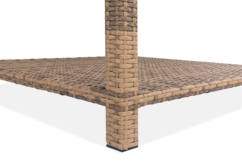 Bahamas Bord med Hylde 75x75 cm - Sand - Havemøbler - Havebord - Loungeborde & Sofaborde udendørs