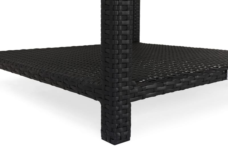 Bahamas Bord med Hylde 75x75 cm - Sort - Havemøbler - Havebord - Loungeborde & Sofaborde udendørs