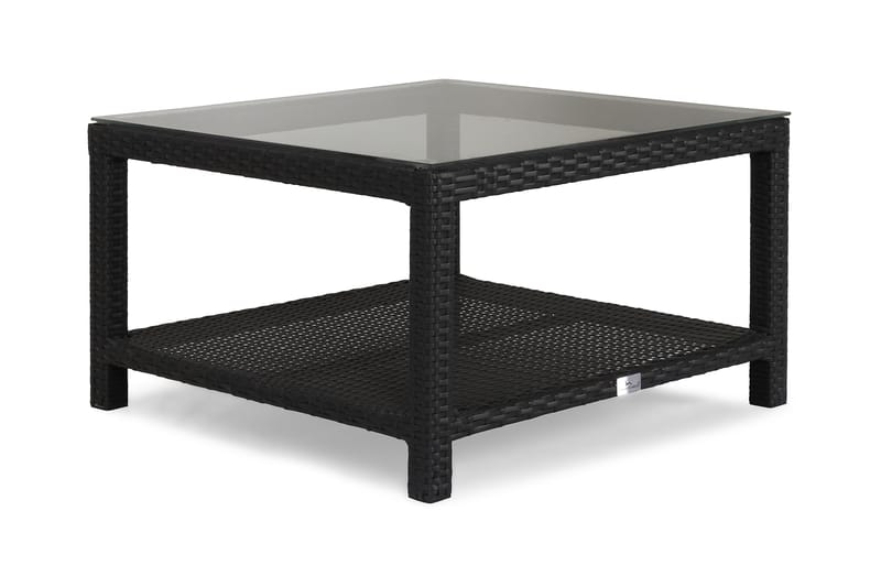 Bahamas Bord med Hylde 75x75 cm - Sort - Loungeborde & Sofaborde udendørs - Altanborde