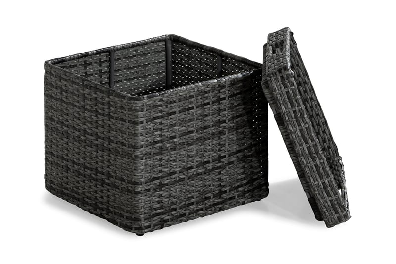 Bahamas Sidebord med Opbevaring 45x45 cm - Grå - Loungeborde & Sofaborde udendørs - Altanborde