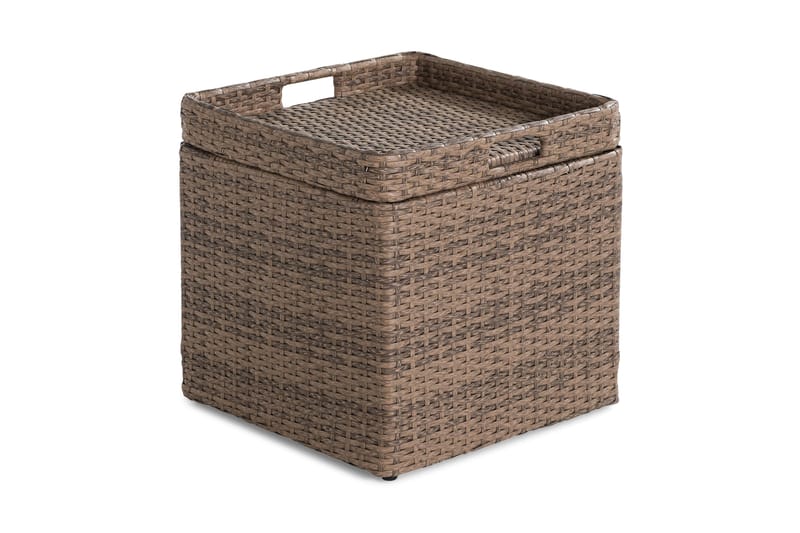 Bahamas Sidebord med Opbevaring 45x45 cm - Sand - Havemøbler - Havebord - Loungeborde & Sofaborde udendørs