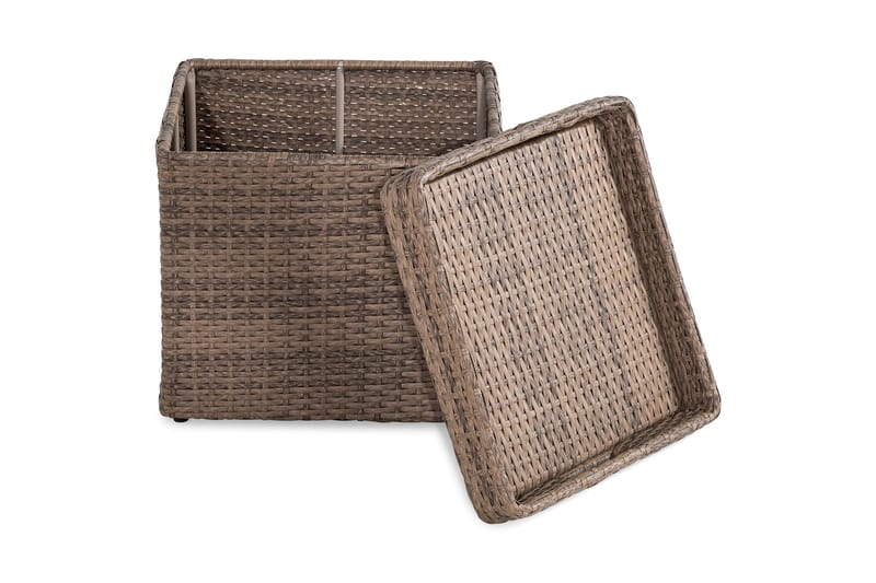 Bahamas Sidebord med Opbevaring 45x45 cm - Sand - Havemøbler - Havebord - Loungeborde & Sofaborde udendørs