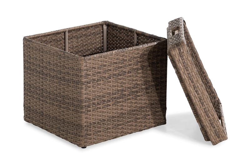 Bahamas Sidebord med Opbevaring 45x45 cm - Sand - Havemøbler - Havebord - Loungeborde & Sofaborde udendørs