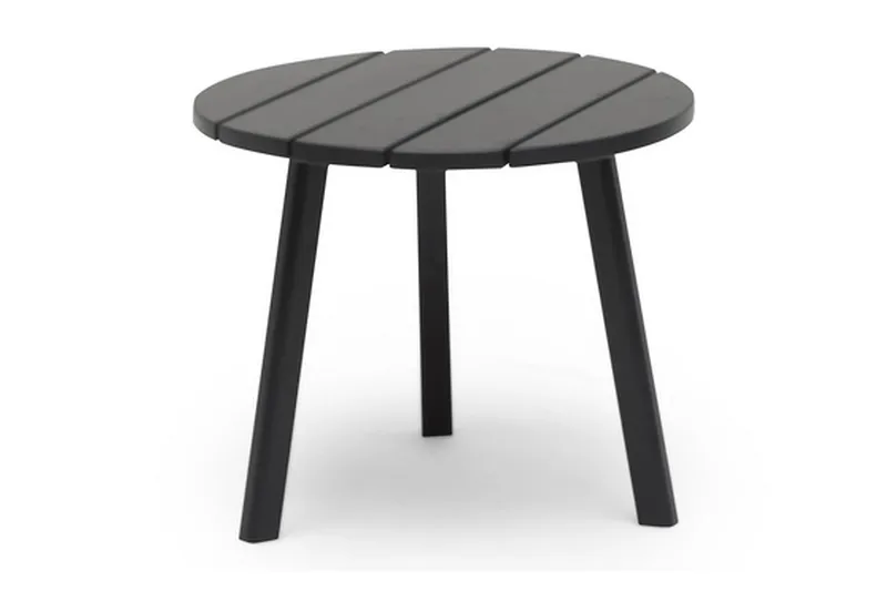 Hillerstorp Tennessee rundt sidebord til udendørs 50 cm træ fyrretræ, Sort