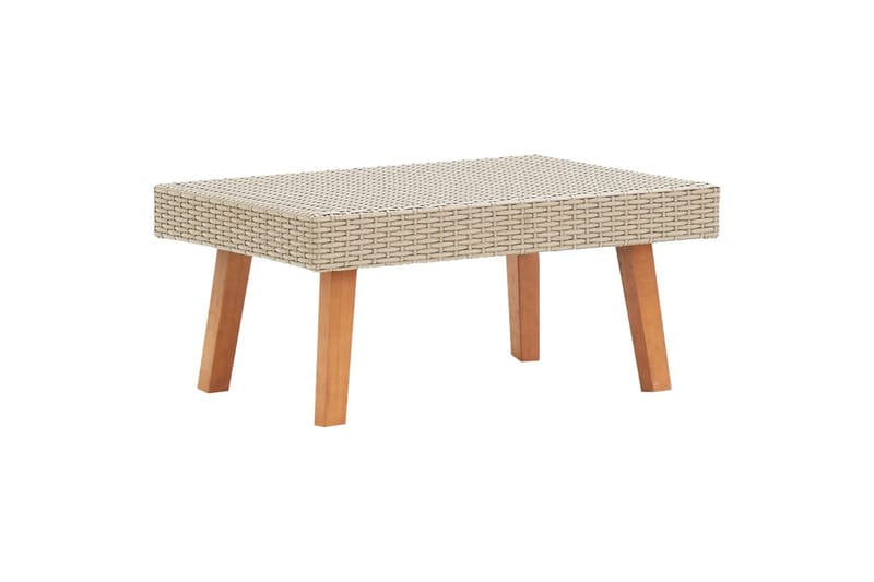 Udendørs Sofabord Polyrattan Beige - Beige - Loungeborde & Sofaborde udendørs - Altanborde