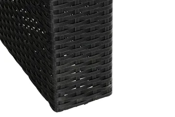 Majestic spisebord til udendørsbrug 210x100 cm – udendørsbord i polyrattan med bordplade i glas til have og terrasse - Sort - Havemøbler - Havebord - Spisebord & havebord