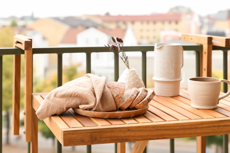 Marion Balkonbord 60x45 cm - Træ/Natur - Havemøbler - Havebord - Spisebord & havebord