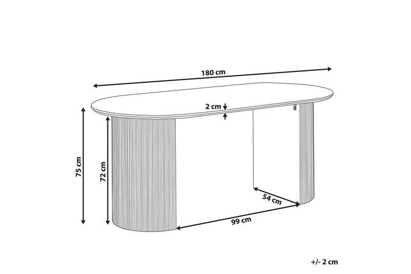 Matbord Beliani Savory Ljus trä Black - Havemøbler - Havebord - Spisebord & havebord