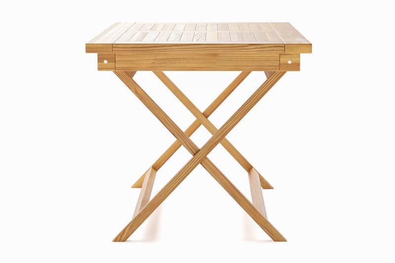 Menorca lille rektangulært spisebord i træ til udendørs brug 80x120 cm - Træ/natur - Havemøbler - Havebord - Spisebord & havebord
