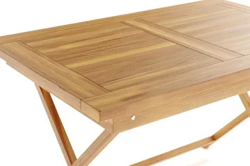 Menorca lille rektangulært spisebord i træ til udendørs brug 80x120 cm - Træ/natur - Havemøbler - Havebord - Spisebord & havebord