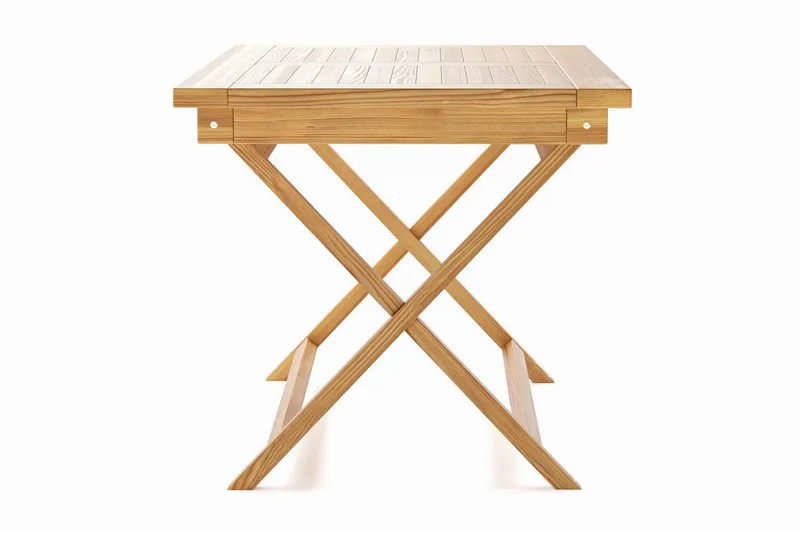 Menorca lille rektangulært udendørs spisebord i træ 80x120 cm - Træ/Natur - Havemøbler - Havebord - Spisebord & havebord
