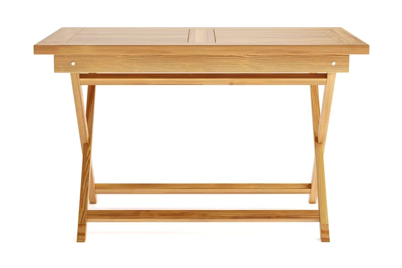 Menorca lille rektangulært udendørs spisebord i træ 80x120 cm - Træ/Natur - Havemøbler - Havebord - Spisebord & havebord