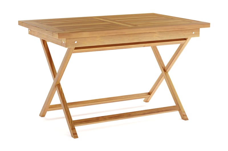 Menorca lille rektangulært udendørs spisebord i træ 80x120 cm - Træ/Natur - Havemøbler - Havebord - Spisebord & havebord
