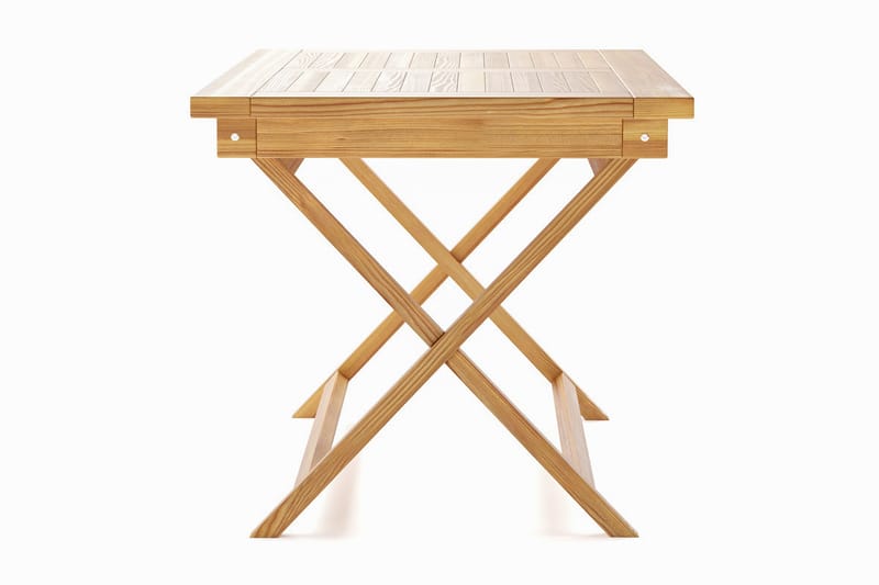 Menorca lille rektangulært udendørs spisebord i træ 80x120 cm - Træ/Natur - Havemøbler - Havebord - Spisebord & havebord