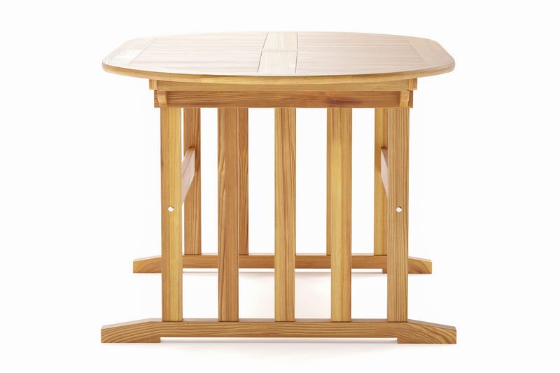 Menorca ovalt udtræksbart udendørs spisebord i træ 90x150 cm - Teak / Natur - Havemøbler - Havebord - Spisebord & havebord