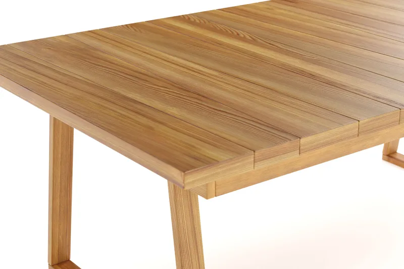 Menorca stort rektangulært spisebord i træ til udendørs brug 100x180 cm - Teak/natur - Havemøbler - Havebord - Spisebord & havebord