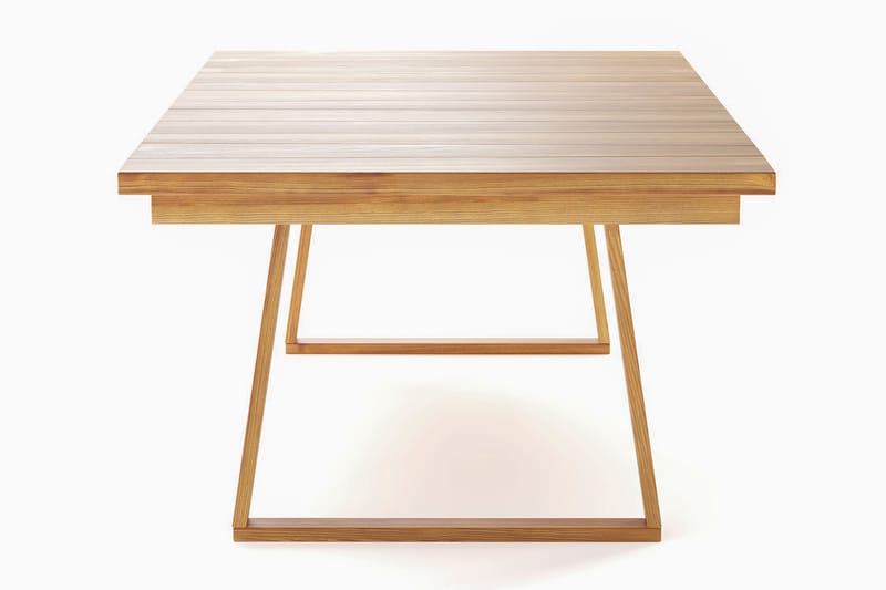 Menorca stort rektangulært udendørs spisebord i træ 100x180 cm - Teak / Natur - Havemøbler - Havebord - Spisebord & havebord