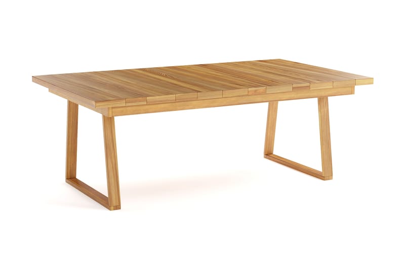 Menorca stort rektangulært udendørs spisebord i træ 100x180 cm - Træ/Natur - Havemøbler - Havebord - Spisebord & havebord