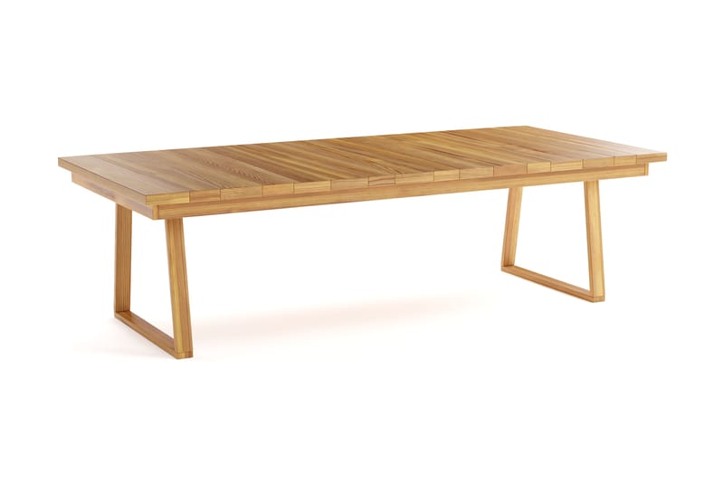 Menorca stort rektangulært udendørs spisebord i træ 100x240 cm - Træ/Natur - Havemøbler - Havebord - Spisebord & havebord