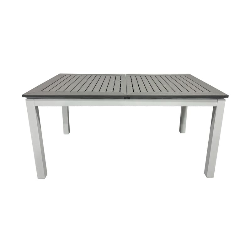 Monaco Udtræksbord Udendørs 150-250x90 cm, Hvid/Grå