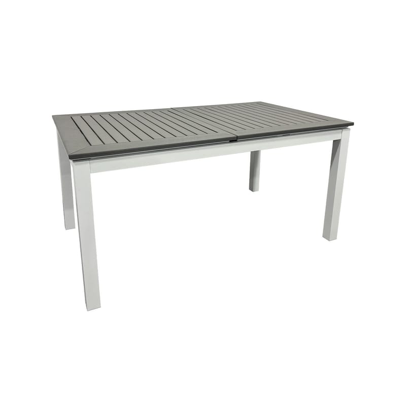 Monaco Udtræksbord Udendørs 150-250x90 cm - Hvid/Grå - Havemøbler - Havebord - Spisebord & havebord