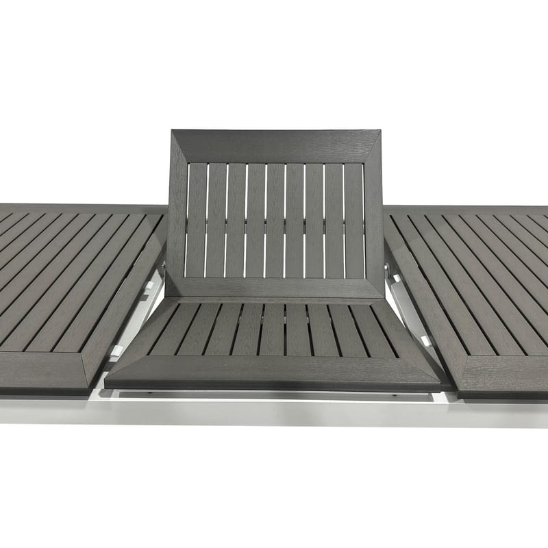 Monaco Udtræksbord Udendørs 150-250x90 cm - Hvid/Grå - Havemøbler - Havebord - Spisebord & havebord