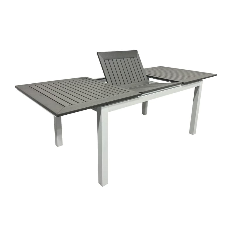 Monaco Udtræksbord Udendørs 150-250x90 cm - Hvid/Grå - Havemøbler - Havebord - Spisebord & havebord