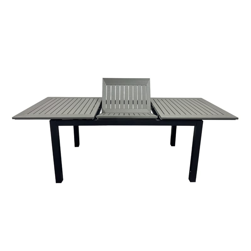 Monaco Udtræksbord Udendørs 150-250x90 cm - Sort/Grå - Havemøbler - Havebord - Spisebord & havebord