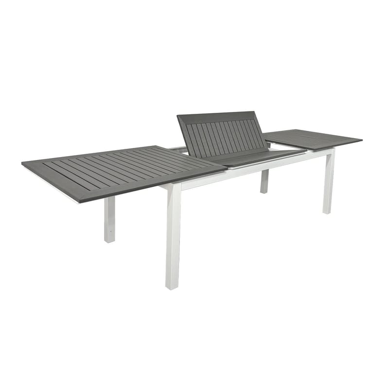 Monaco Udtræksbord Udendørs 210/310x90 cm - Hvid/Grå - Havemøbler - Havebord - Spisebord & havebord