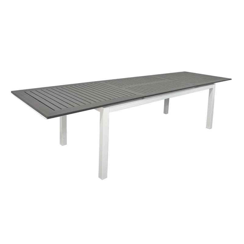 Monaco Udtræksbord Udendørs 210/310x90 cm - Hvid/Grå - Havemøbler - Havebord - Spisebord & havebord