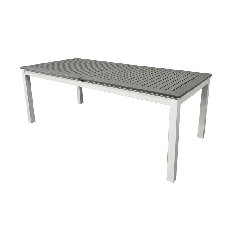 Monaco Udtræksbord Udendørs 210/310x90 cm - Hvid/Grå - Havemøbler - Havebord - Spisebord & havebord