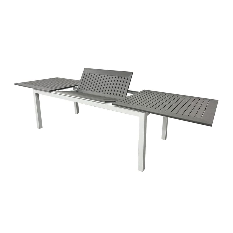 Monaco Udtræksbord Udendørs 210/310x90 cm - Hvid/Grå - Havemøbler - Havebord - Spisebord & havebord