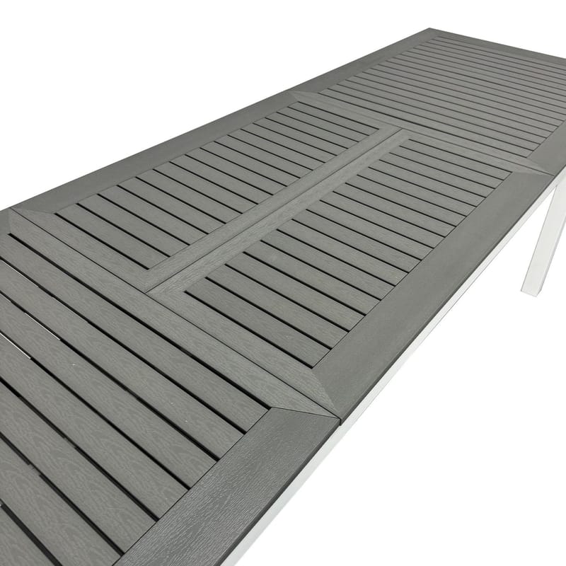Monaco Udtræksbord Udendørs 210/310x90 cm - Hvid/Grå - Havemøbler - Havebord - Spisebord & havebord